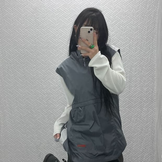 나이키 올드스쿨 레트로 아노락 바람막이 후드 조끼 105 C07961