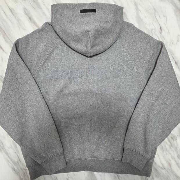 피오갓에센셜 그레이 풀오버 후드티