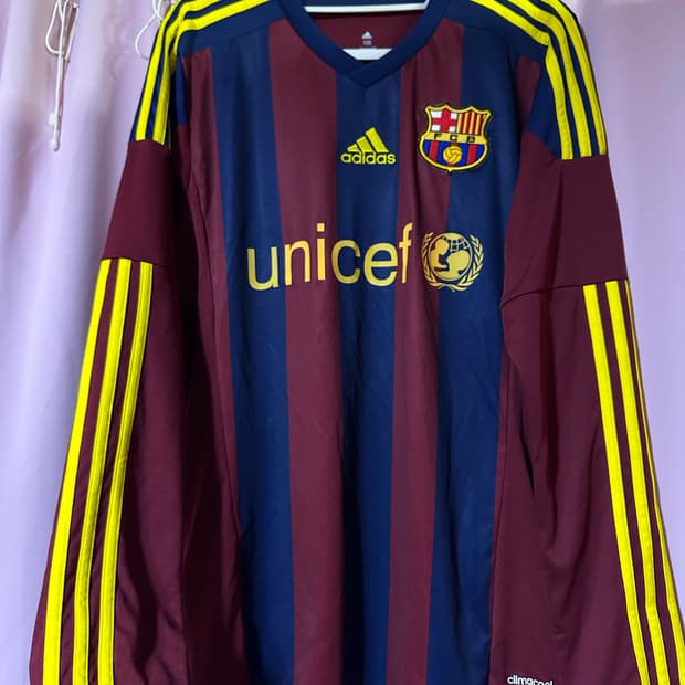 새상품 아디다스 FC 바르셀로나 긴팔 유니폼 아디다스 바르셀로나 티