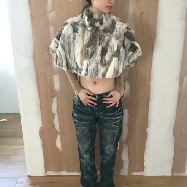 vintage mix fur cape