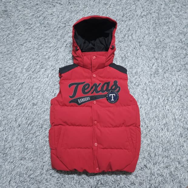 MLB)100 남자 텍사스 오리털 패딩조끼 덕다운조끼 / 왕눈이샵