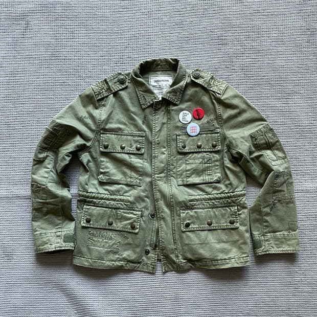 자딕엔볼테르 뱃지 밀리터리 자켓