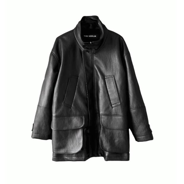 더베를린 레더 퍼 하프 코트