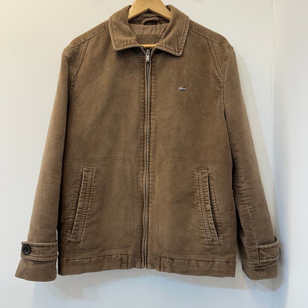 100) 라코스테 브라운 빈티지 누빔 자켓