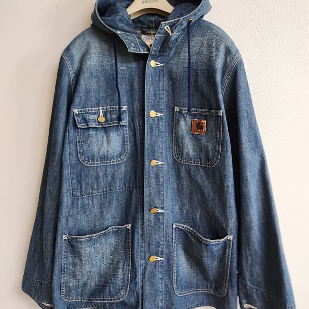 칼하트 후드워크데님자켓(L