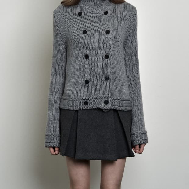 시너진 더블버튼 가디건 새상품