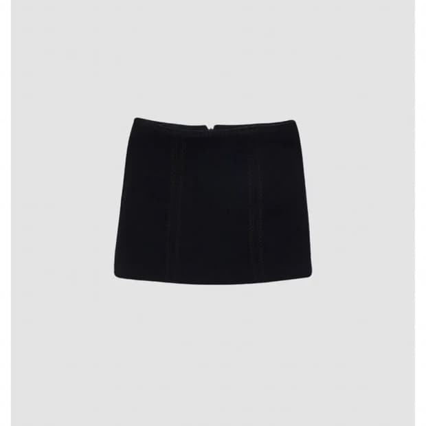 아르카익 ARCHAIC tape mini skirt_black