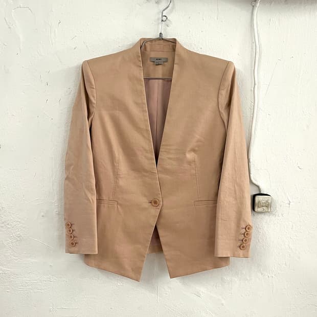 헬무트랭 핑크 베이지 자켓