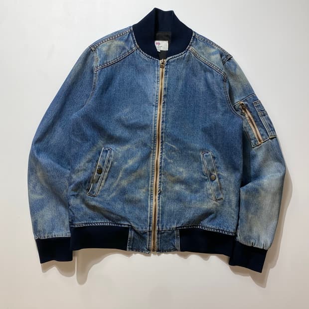[50] Vintage 빈티지 페이디드 Ma-1 데님 자켓