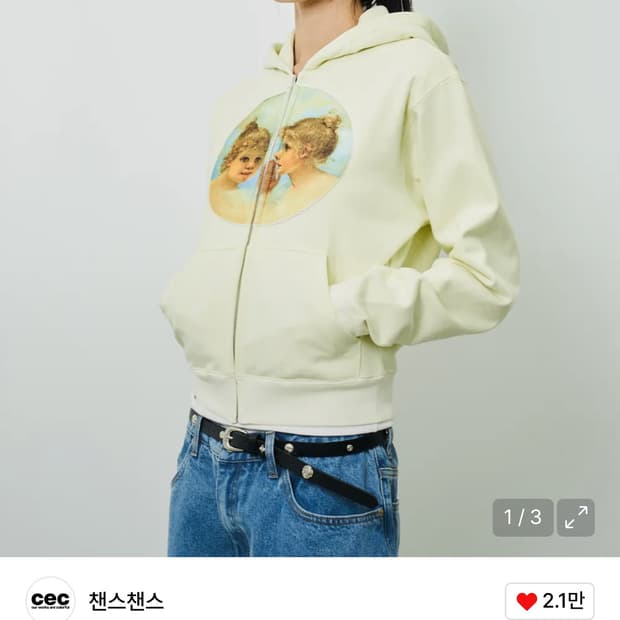 챈스챈스 프린티드 후드집업