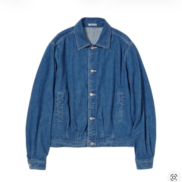 오라리 셀비지 라이트 데님 블루종 인디고 5사이즈