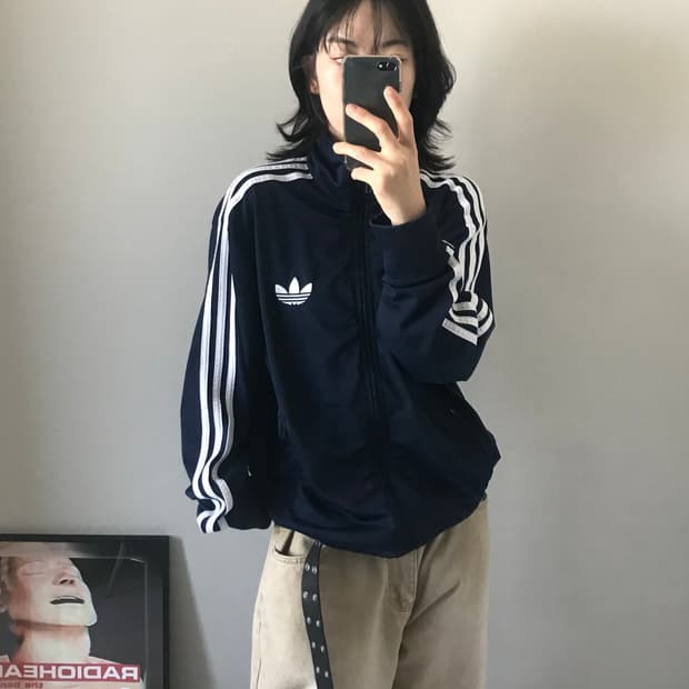 아디다스 파이어버드 네이비 트랙탑 져지