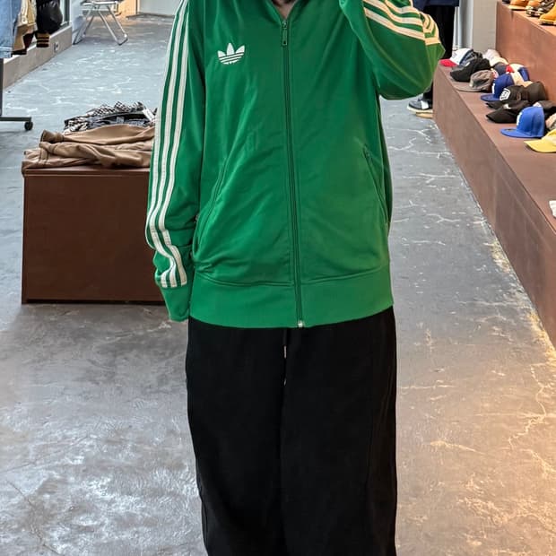 아디다스 파이어버드 그린 트랙탑 져지 H1316
