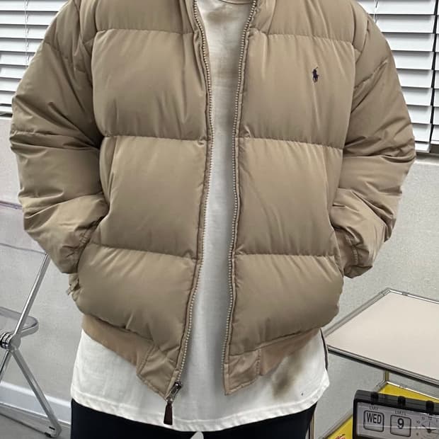 (2XL)90'S 폴로 다운 푸퍼 패딩-M1549