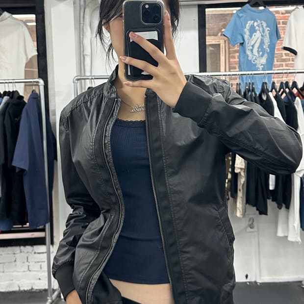 노스페이스 나일론 바이커 자켓