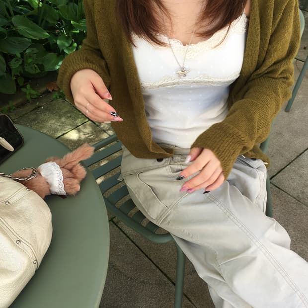 아워캐비넷 swan dot sleeveless