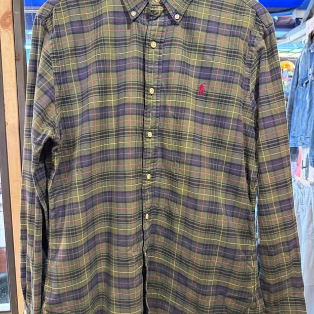 폴로 랄프로렌 레드포니 그린 체크셔츠 