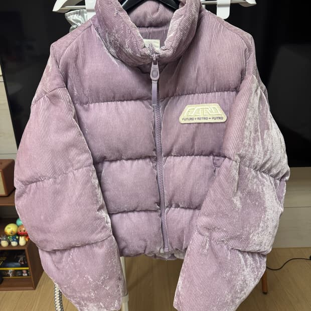 쥬시쥬디 코듀로이 패딩 퍼플