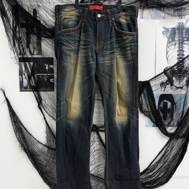 00s washing denim jeans