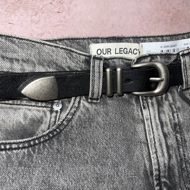 얇은 데일리 빈티지 소가죽벨트 2.3cm