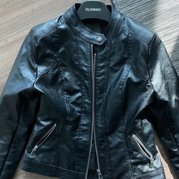 슬림 레더 자켓