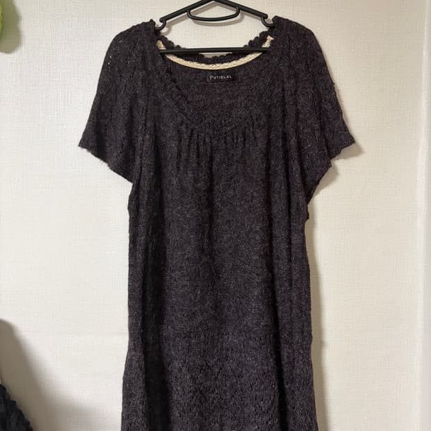 반팔 니트 원피스 레이어드용