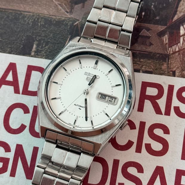 Seiko 세이코 5 Automatic White Diel