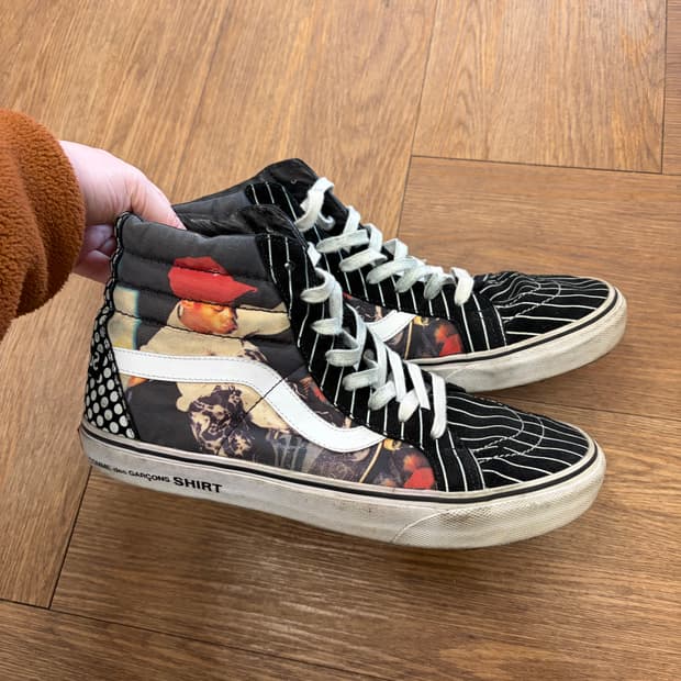 슈프림 꼼데가르송 반스 하이 신발