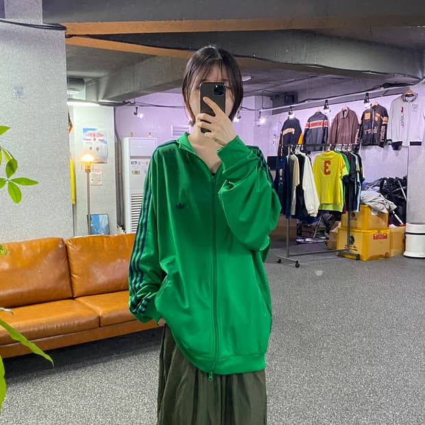 아디다스 파이어버드 그린 트랙탑 져지 B4952