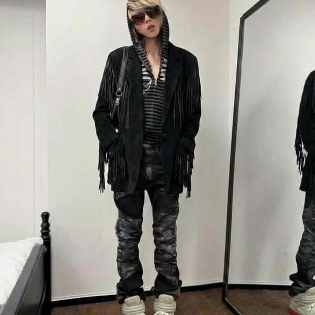 Neutral Trritory 원버튼 프린즈 소가죽 블레이저