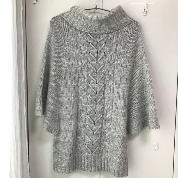 목폴라 그레이 니트