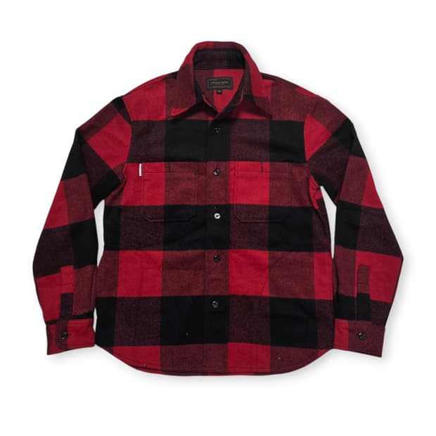 Uniform bridge 유니폼브릿지 체크 울 셔츠 워크 자켓