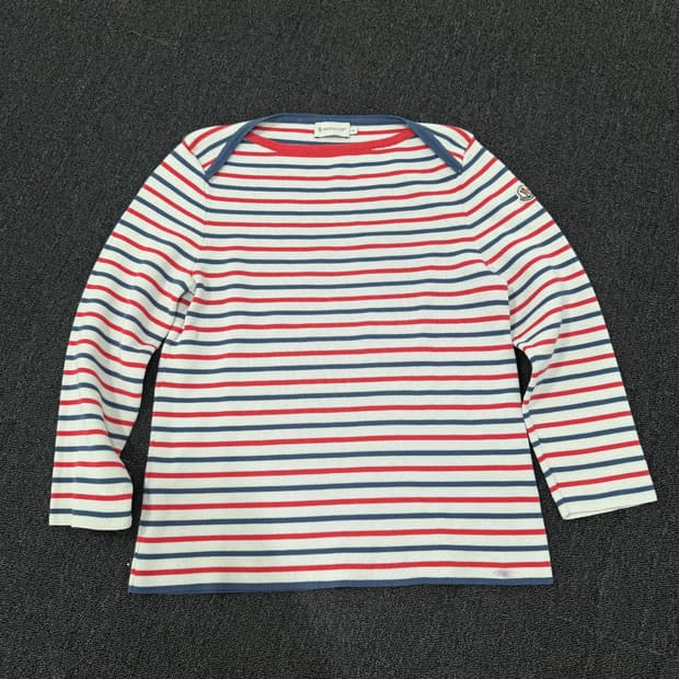 몽클레어 멀티컬러 스트라이프 니트 롱슬리브