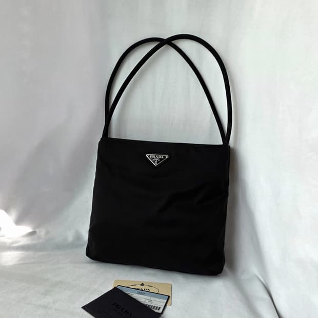 [정품 PRADA] 프라다 나일론 두줄 숄더백 토트백 스몰