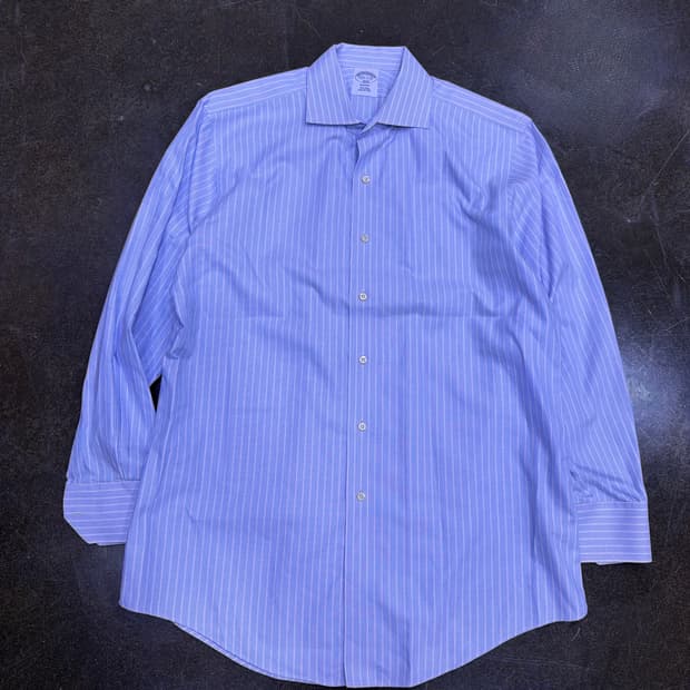 브룩스브라더스 리젠트핏 블루 스트라이프 셔츠 15 1/2