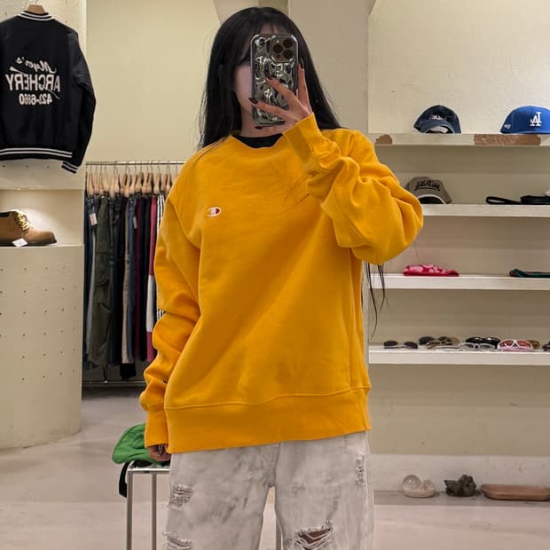 챔피온 리버스위브 로고 맨투맨 U1164