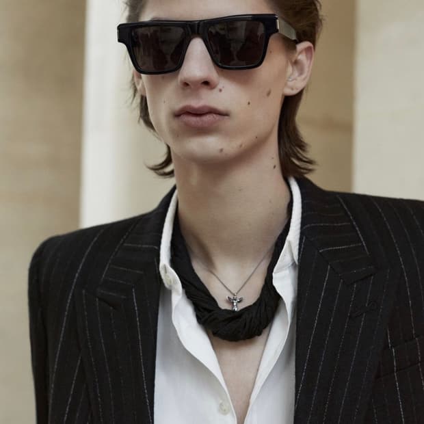 [스키즈 방찬님 착용] 생로랑 21AW 초크 스트라이프 자켓