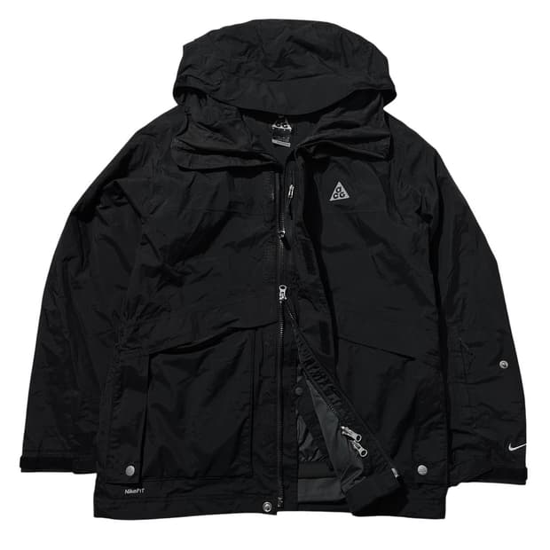 나이키 ACG 로고 바람막이 자켓 블랙