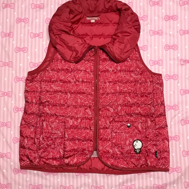 드럭스토어 조끼 패딩 하구미 모리 