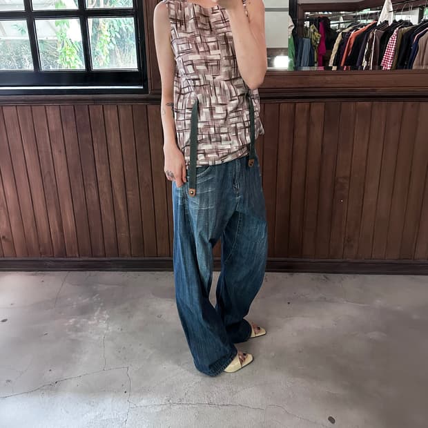 MARNI sleeveless belt blouse