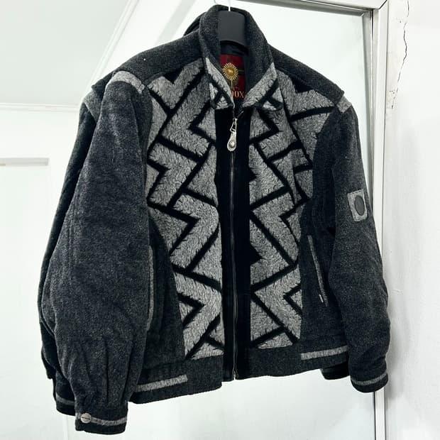 Redox 패턴 모직 봄버 자켓