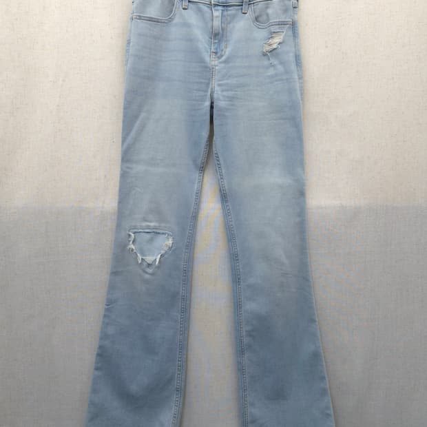 아베크롬비 키즈 데미지 부츠컷 청바지 26인치