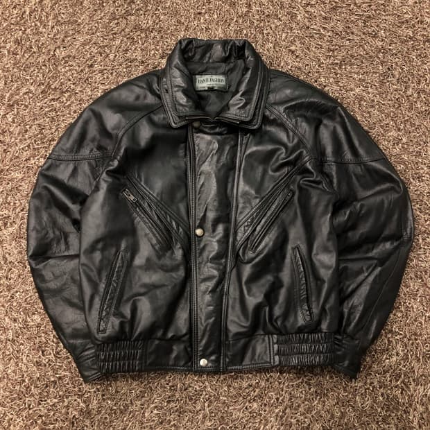 XXL 빈티지 리얼레더 봄버 레더 가죽 자켓