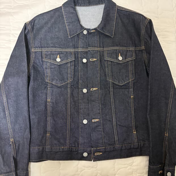 유스 데님 셋업 원워시 L (트러커, 와이드 팬츠)