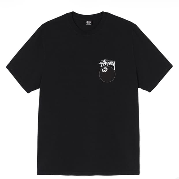 [M] 스투시 에잇볼 티셔츠 블랙