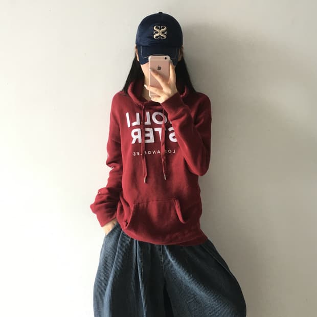 홀리스터 빅로고 후드티