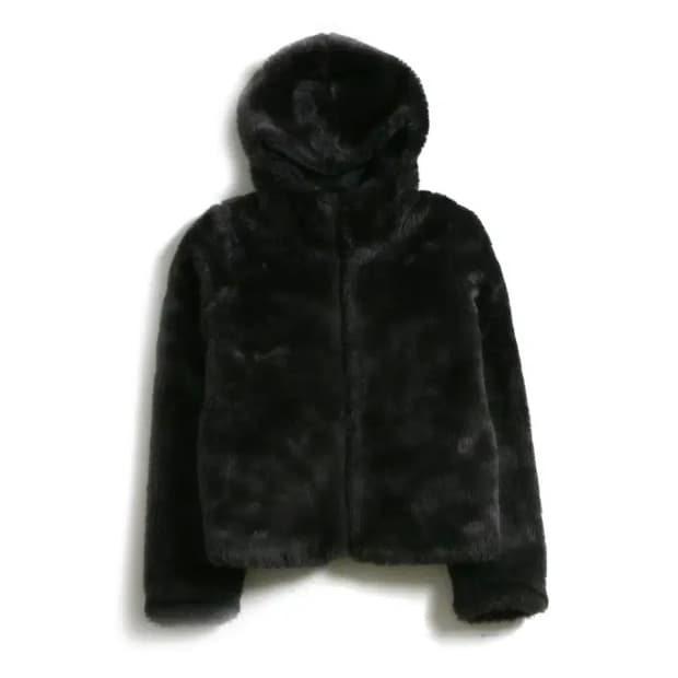 엑스걸 퍼 자켓 차콜