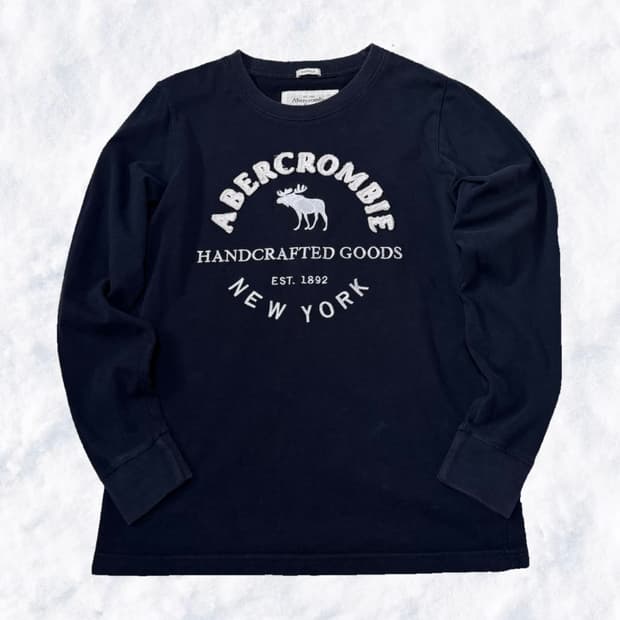 아베크롬비 네이비 롱슬리브 긴팔티 