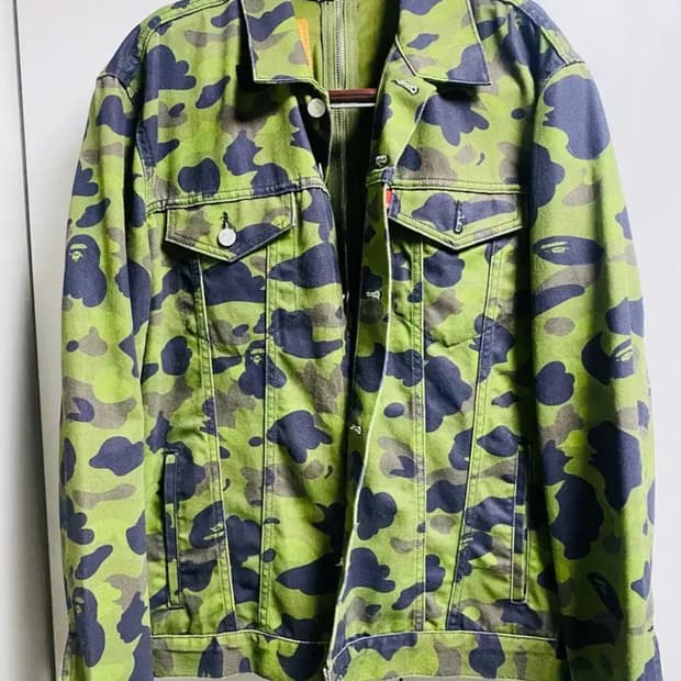 리바이스 베이프 카모 트러커자켓