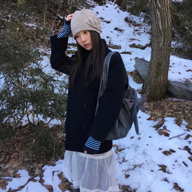 골덴 비니 베이지